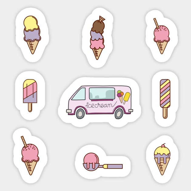 Ice Cream Sticker by DM_Creation